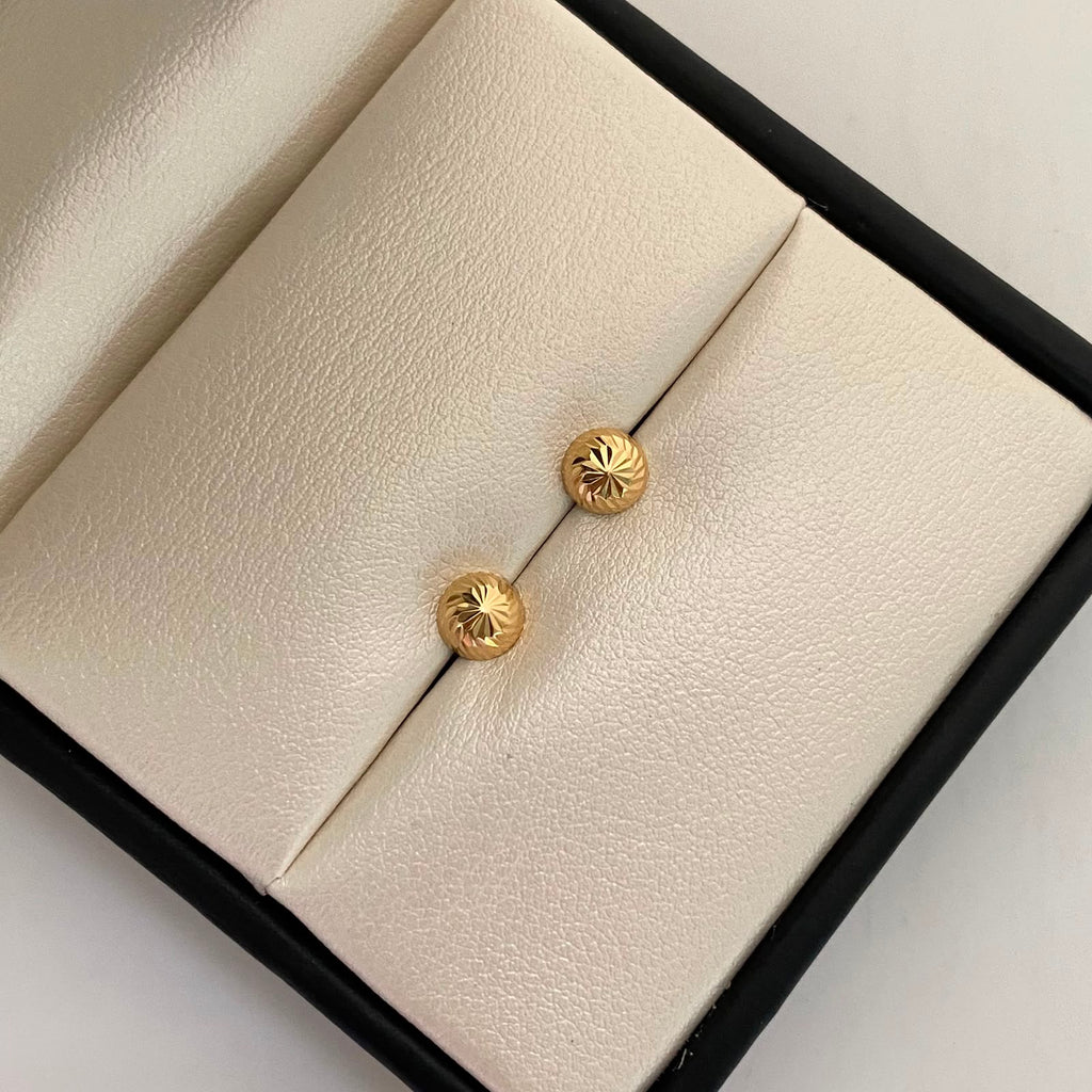 Topos media bola diamantada Oro amarillo 18k 0,65 Gr / 6 mm