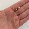 Cadena It set con dije de trebol y topos diamantados  Oro amarillo 18k 2,95 Gr / 1,1 mm / 50 Cm