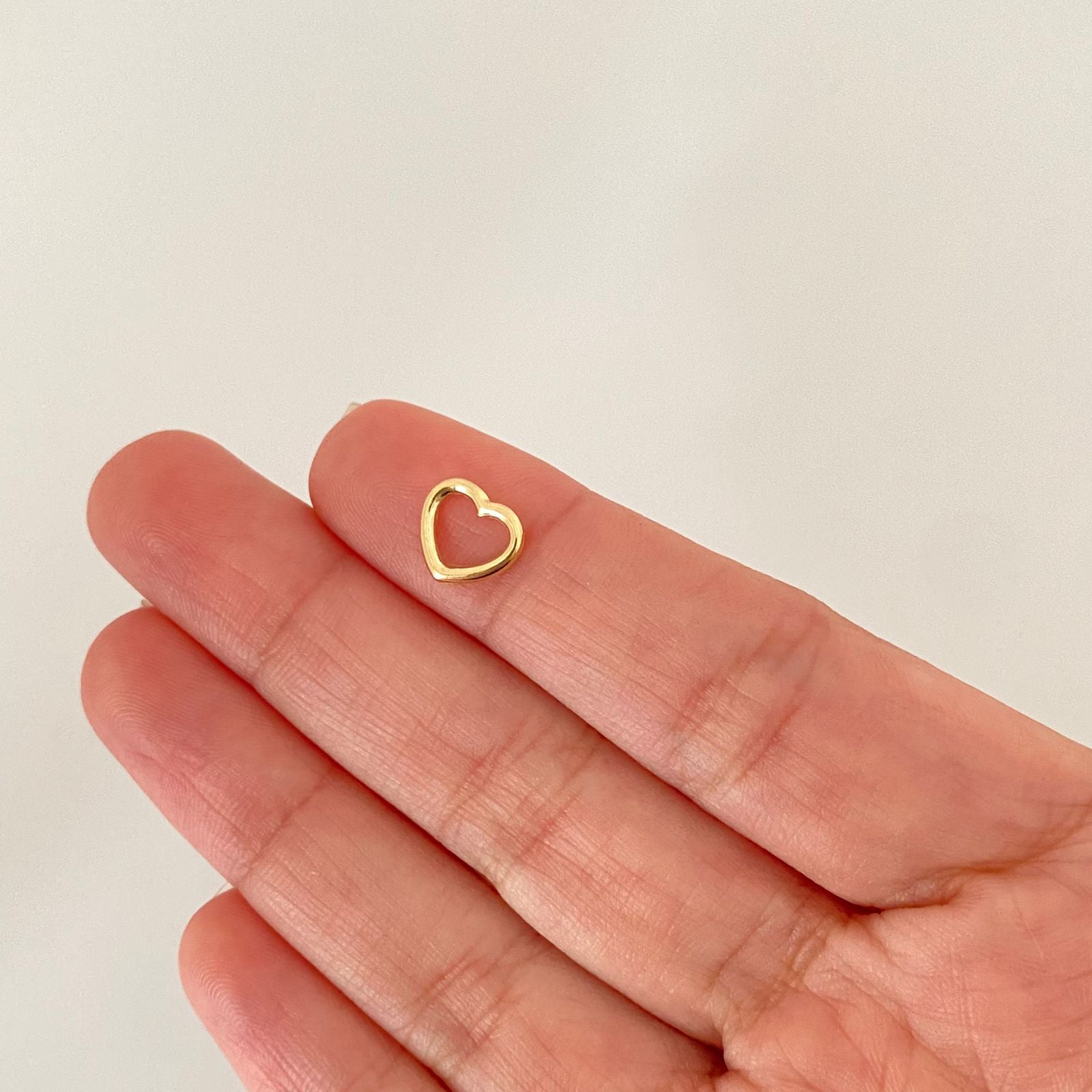 Herraje silueta corazon Oro amarillo 18k 0,35 Gr / 1,0 Cm