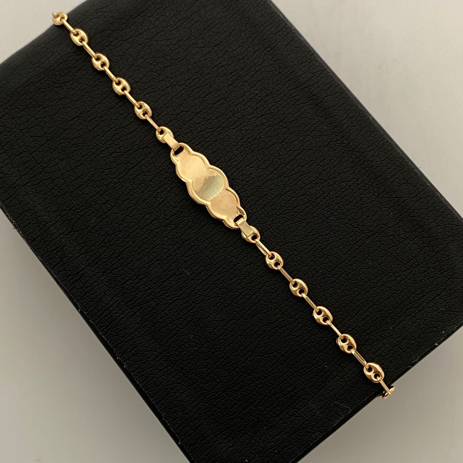 Pulso bebé Placa Nube Gc Oro amarillo 18k 1,90 Gr / 3,1 mm / 15,5 Cm Broche 0,15