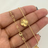 Cadena It trebol fondo diamantado Oro amarillo 18k +4 / 6,75 Gr / 1,4 mm / 45 Cm