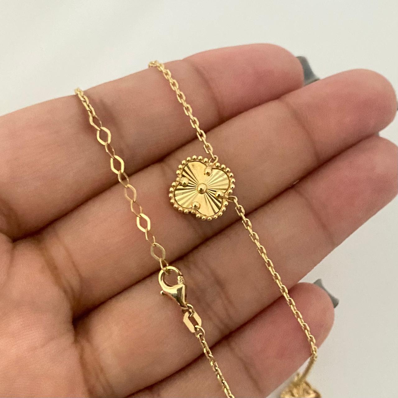 Cadena It trebol diamantado Oro amarillo 18k +4 / 6,70 Gr / 1,4 mm / 45 Cm