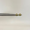 Topos corazon circon verde Oro amarillo 18k 0,6 Gr / 5,5 mm