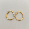 Candonga Entorchada Oro amarillo 18k 1,95 Gr / 1,5 Cm