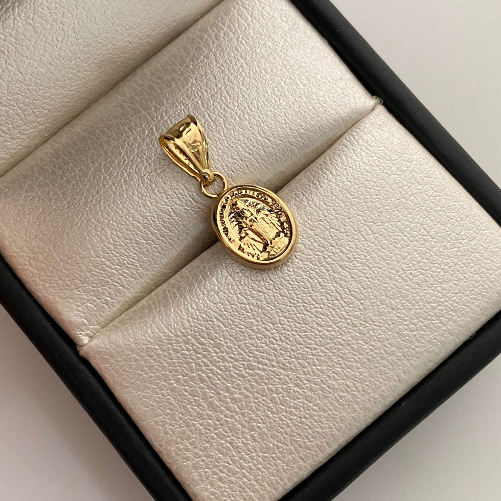 Dije Virgen Milagrosa Oro amarillo 18k 0,55 Gr / 8,2 mm / 1,8 Cm