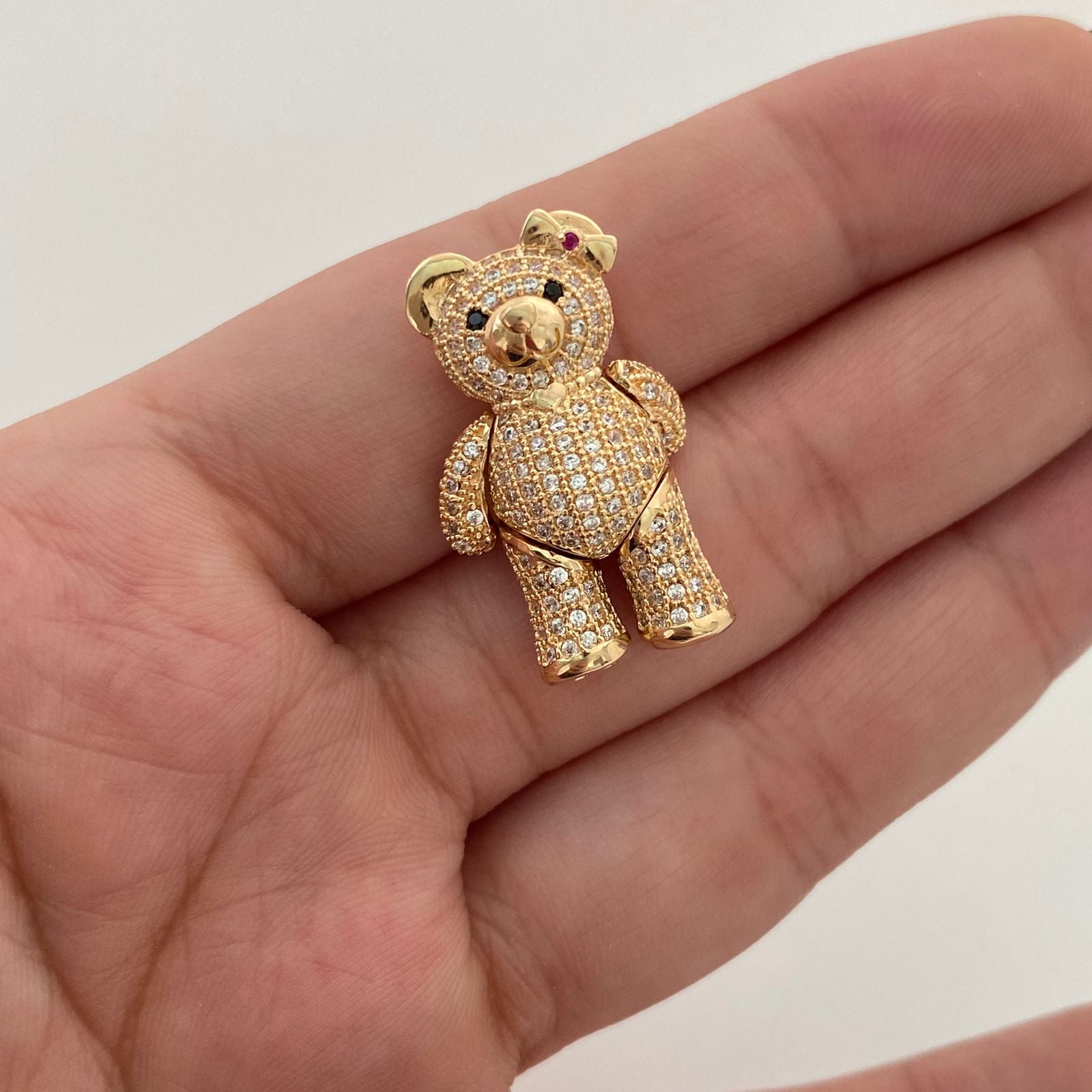 Dije Oso casting moño Oro amarillo 18k 8,3 Gr / 17,4 mm / 2,5 Cm