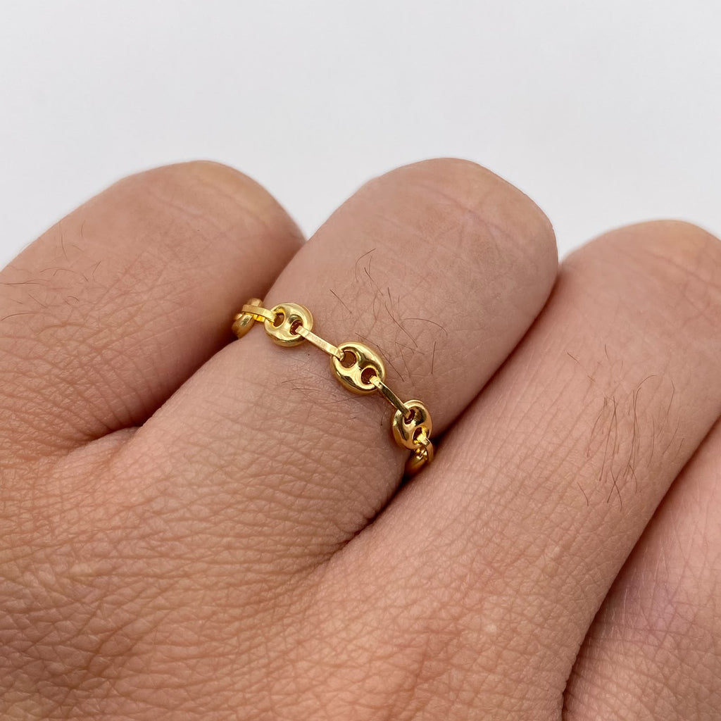 Anillo Baby Gc Oro amarillo 18k / Talla 9 / 0,75 Gr / 3,4 mm