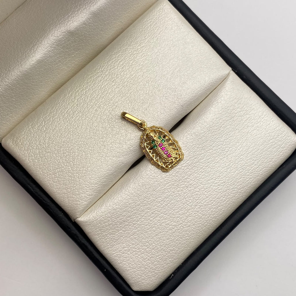 Dije Virgen de guadalupe Oro amarillo 18k 1,35 Gr / 9,7 mm / 2,1 Cm