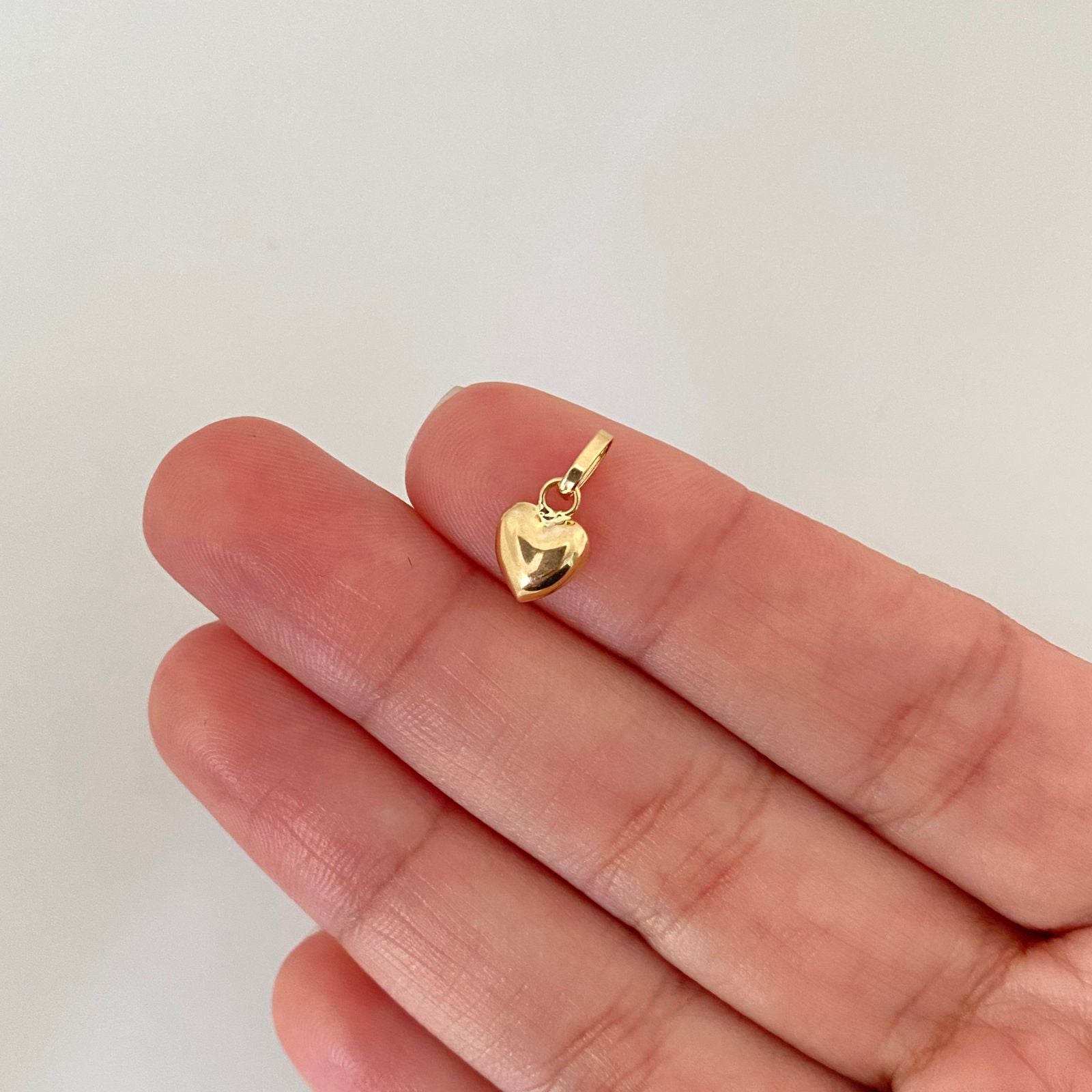 Dije corazon inflado Oro amarillo 18k 0,35 Gr / 1,2 Cm
