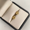 Topos silueta perro diamantado  Oro amarillo 18k 0,85 Gr / 6,5 mm