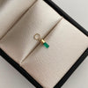 Dije Canutillo de Esmeralda Oro amarillo 18k 0,15 Gr / 1,9 mm / 1,1 Cm