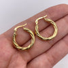 Candonga Entorchada Oro amarillo 18k 2,25 Gr / 2,1 Cm