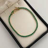 Pulso Tennis Esmeraldas (Por fabricacion) Oro amarillo 18k +3 / 9,26 Gr / 3 mm / 21 Cm