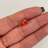 Topos Fresa Roja Oro amarillo 18k 0,55 Gr / 5,7 mm