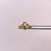 Anillo trebol diamantado Oro amarillo 18k / Talla 5 1/2 / 1 Gr / 2,15 mm