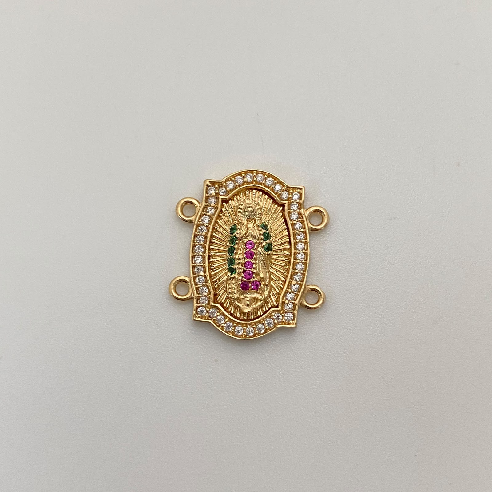 Herraje Doble Casting Virgen de Guadalupe Oro amarillo 18k 3,3 Gr / 18 Cm