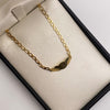 Pulso bebé tejido gota placa nube Oro amarillo 18k 1,27 Gr / 2,7 mm / 15 Cm Broche 0,20