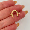 Herraje herradura Oro amarillo 18k 0,65 Gr / 1,9 Cm