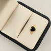 Herraje corazon fondo negro  Oro amarillo 18k 0,65 Gr / 1,7 Cm