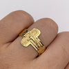 Anillo Troquel cruz Oro amarillo 18k / Talla 11 1/2 / 2,6 Gr / 6,0 mm