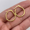 Candonga entorchada diamantada Oro amarillo 18k 1,19 Gr / 2 Cm