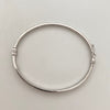 Aro It sello oro blanco  +4 / 4,95 Gr / 4 mm / 18,5 Cm