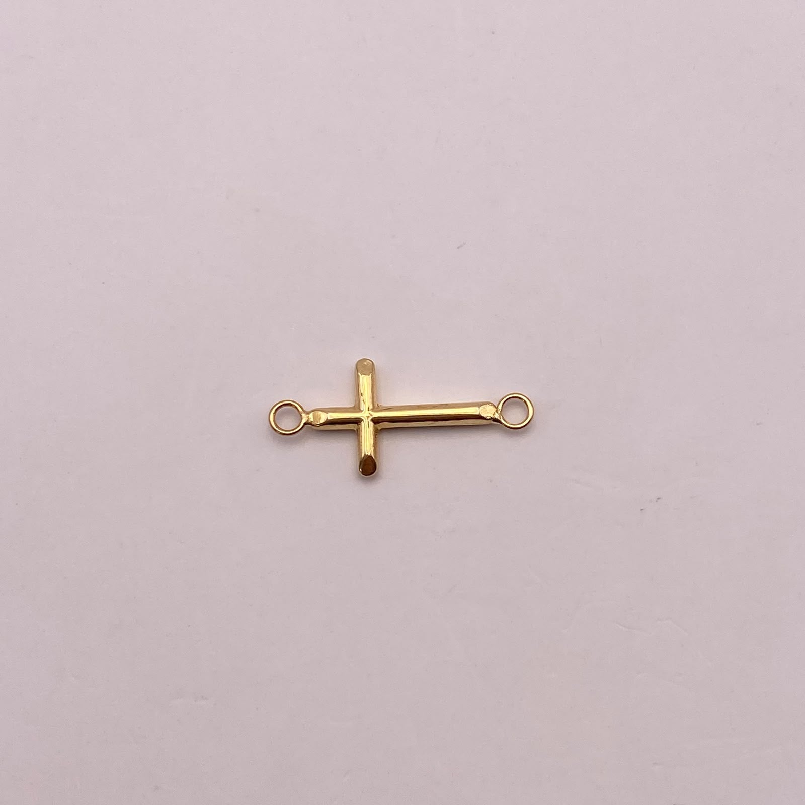 Herraje cruz lisa Oro amarillo 18k 0,32 Gr / 2 Cm