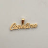 Herraje nombre Carolina (POR FABRICACION) Oro amarillo 18k 2,95 Gr / 3,4 Cm