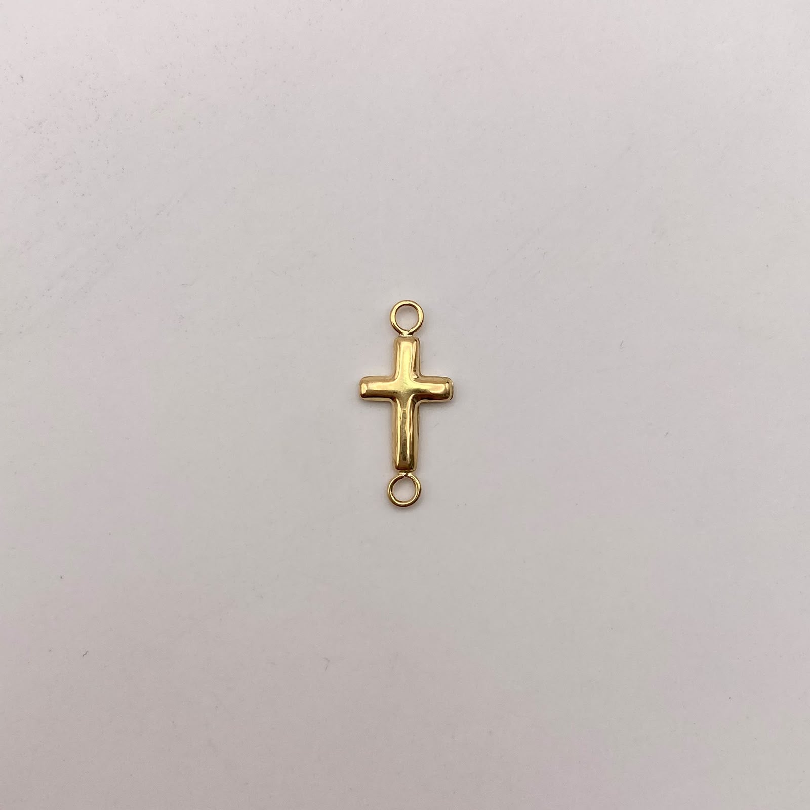 Herraje cruz lisa Oro amarillo 18k 0,35 Gr / 2 Cm