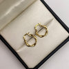 Candonga entorchada Oro amarillo 18k 1,13 Gr / 1,6 Cm