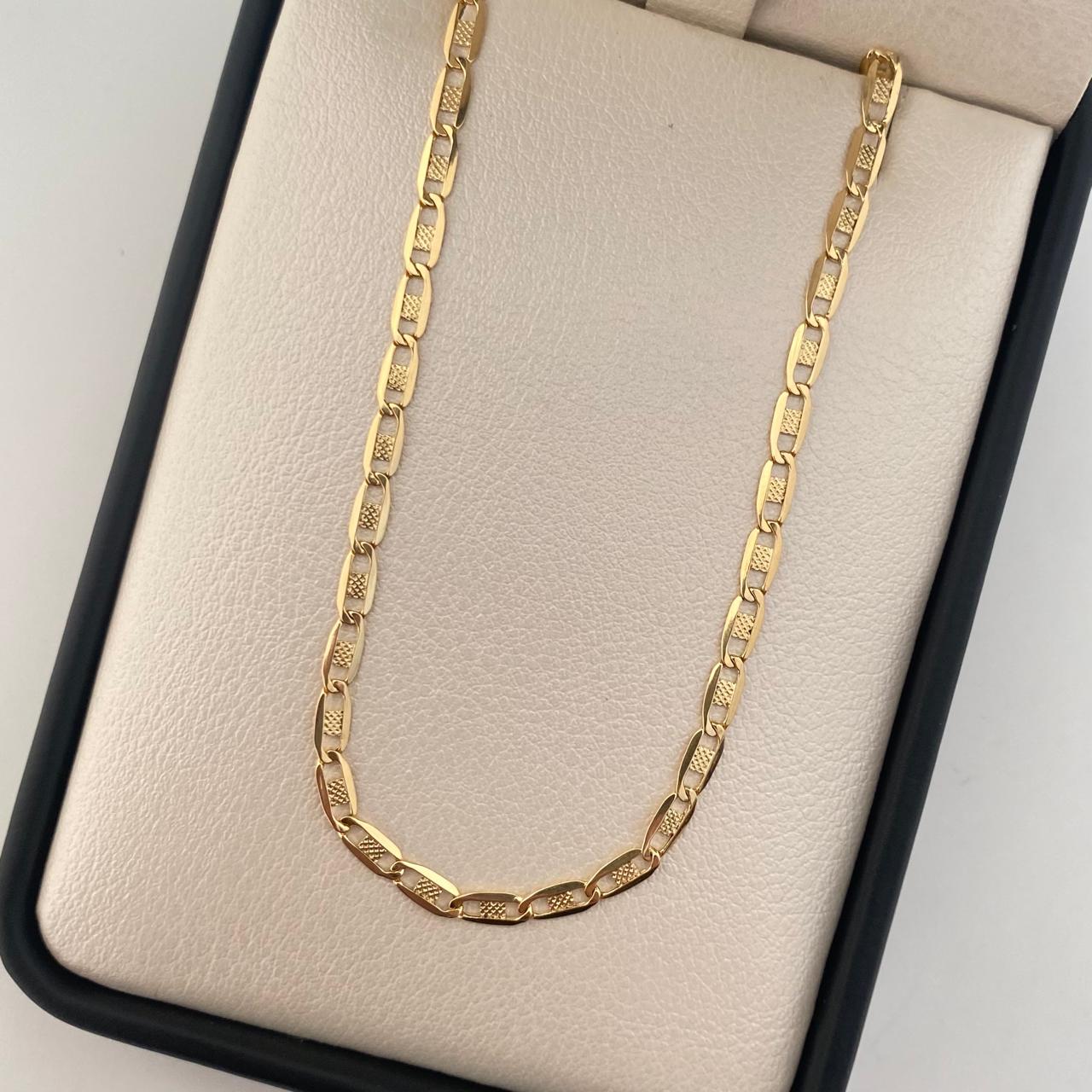 Cadena It plana diamantada Oro amarillo 18k 3,85 Gr / 2,8 mm / 50 Cm