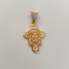 Dije Cruz Rostro de Jesus Matte Oro amarillo y Oro blanco 18k 4,65 Gr / 20,2 mm / 3,6 Cm