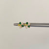 Topos Flor Casting Verde y Blanco Oro amarillo 18k 0,95 Gr / 7,9 mm