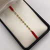 Pulsera tejida Eslabones Gc hilo rojo  Oro amarillo 18k 0,5 Gr