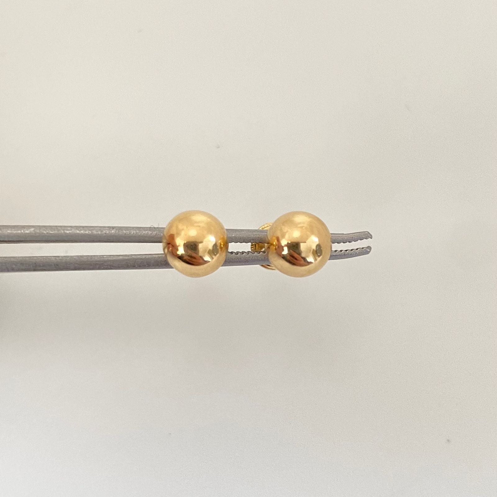 Topos bola lisa Oro amarillo 18k 0,85 Gr / 7,0 mm