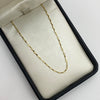 Cadena It Mini flor espejo diamantada Oro amarillo 18k 0,95 Gr / 1,4 mm / 45 Cm