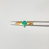 Anillo con esmeralda en gota  Oro amarillo 18k / Talla 6 3/4 / 2,5 Gr