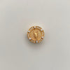 Herraje Tambor Virgen Guadalupe Oro amarillo y Oro blanco 18k 3,15 Gr / 1,4 Cm