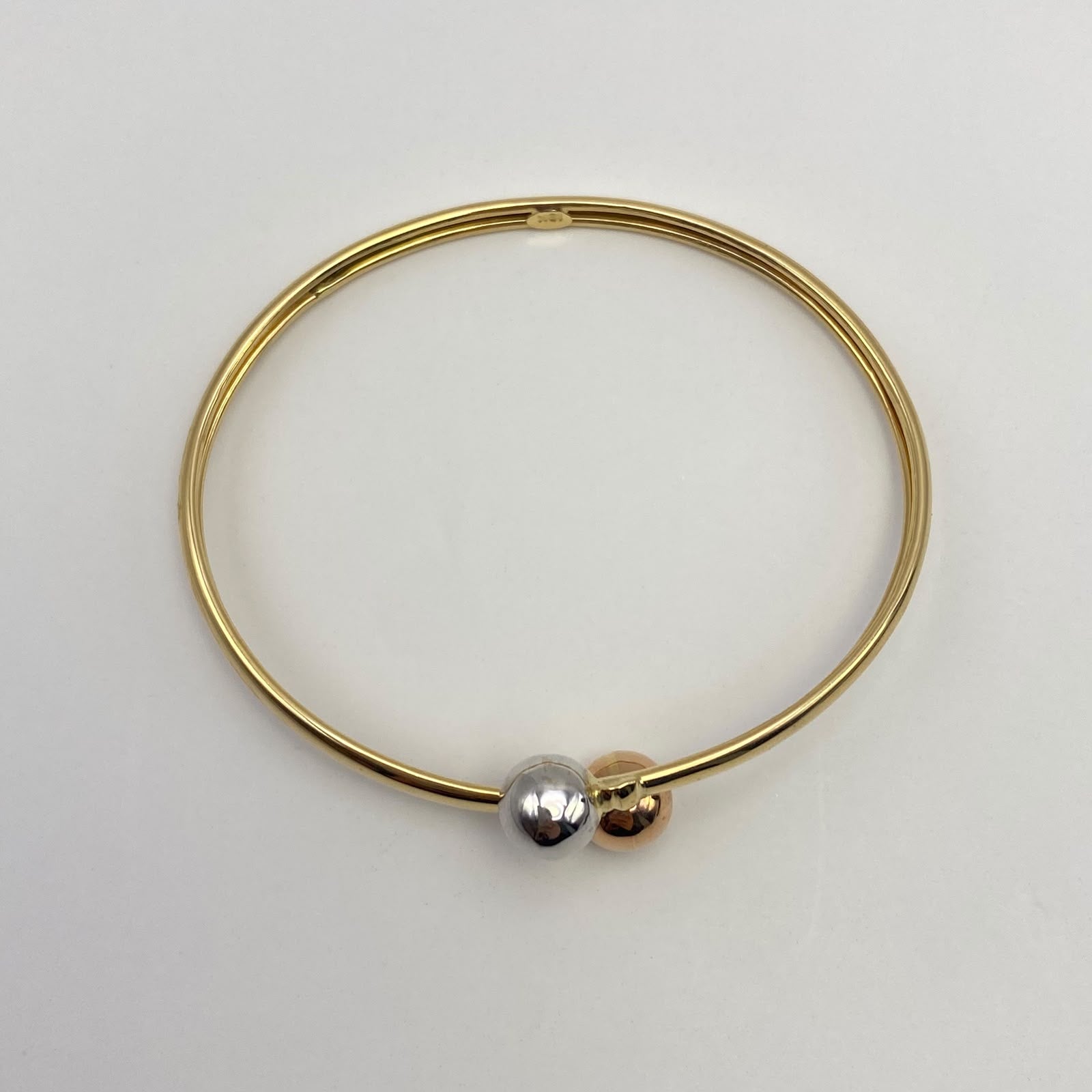 Aro Tu y yo Tres oros 18k 6,47 Gr / 4 mm / 19 Cm