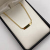 Pulso bebé placa rectangulo aro seguido Oro amarillo 1,40 Gr / 15 Cm  Broche 0,15