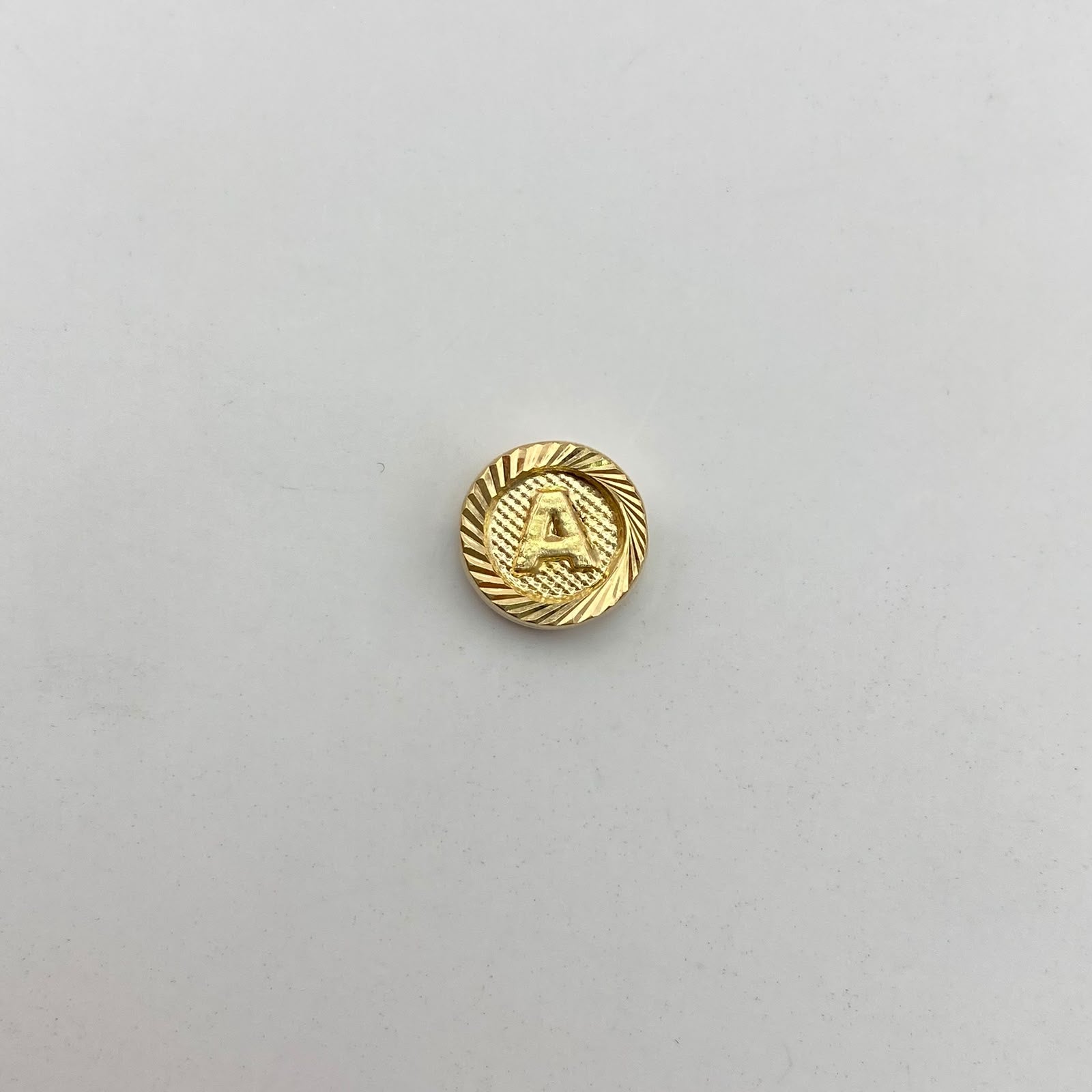 Herraje tambor letra A Oro amarillo 0,5 Gr / 1 Cm