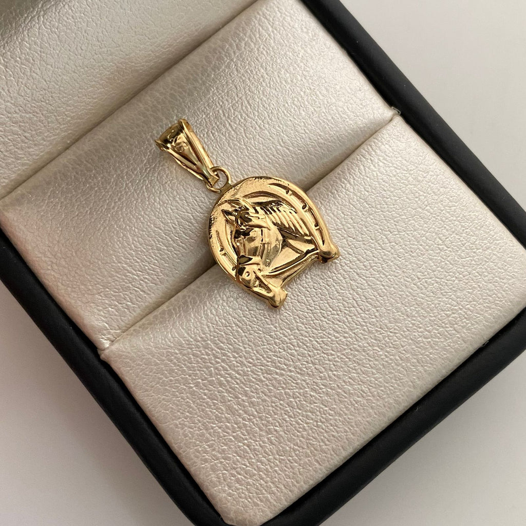 Dije Herradura de caballo Oro amarillo 18k 0,95 Gr / 12,5 mm / 2,3 Cm
