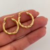Candonga Entorchada Oro amarillo 18k 1,7 Gr / 2,2 Cm