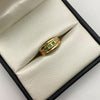 Anillo tres circones verdes Oro amarillo / Talla 7 1/4 / 1,7 Gr