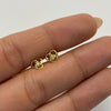 Topos Flor Circon Oro amarillo 18k 0,75 Gr / 6 mm
