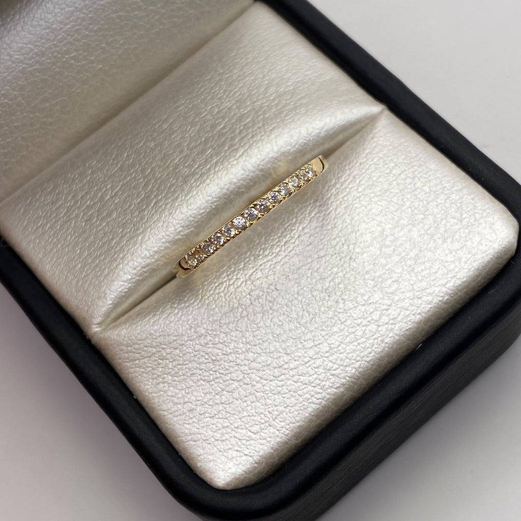 Anillo Churumbela blanca Oro amarillo 18k / Talla 7 / 1,37 Gr / 1,2 mm