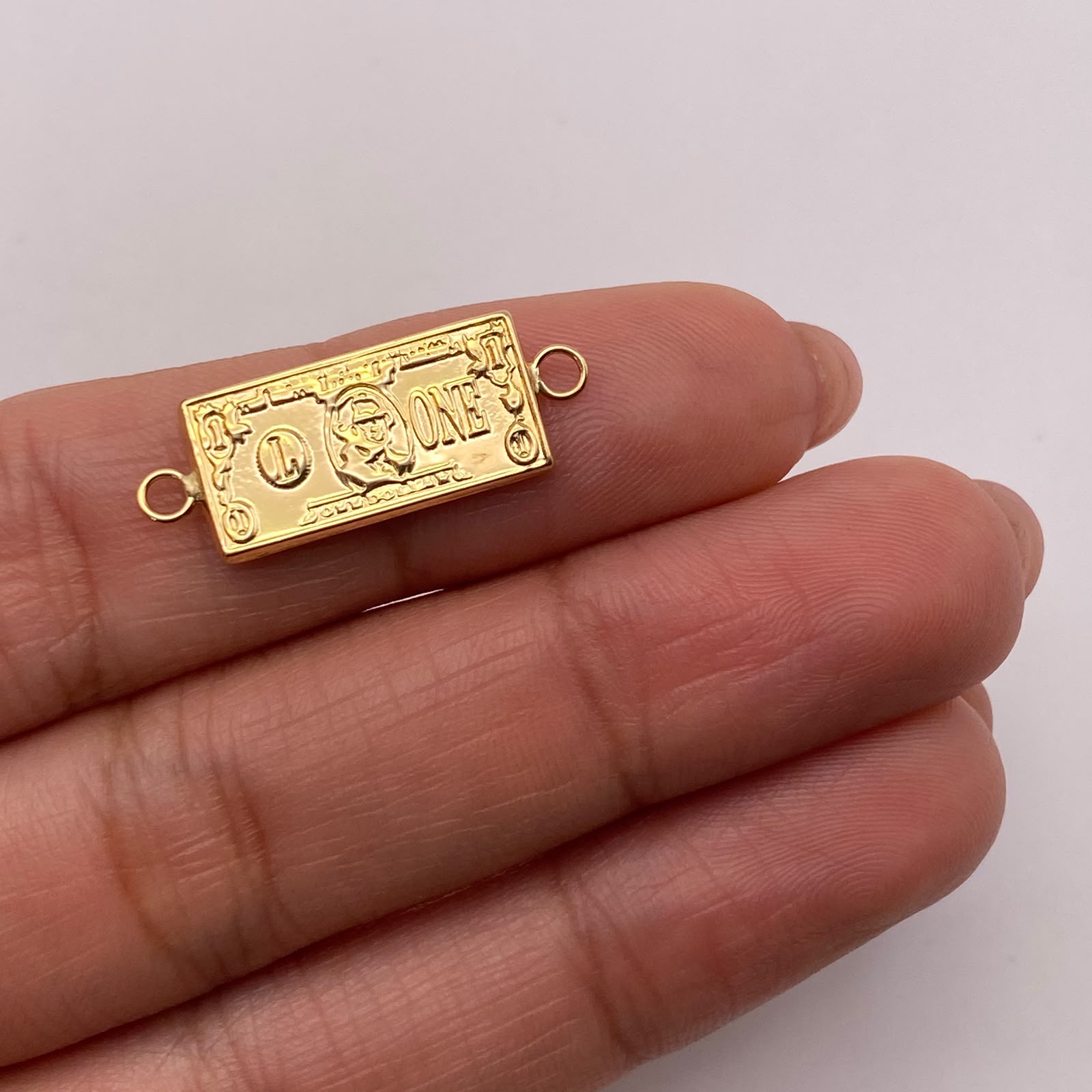 Herraje dolar Oro amarillo 18k 0,98 Gr / 2,3 Cm