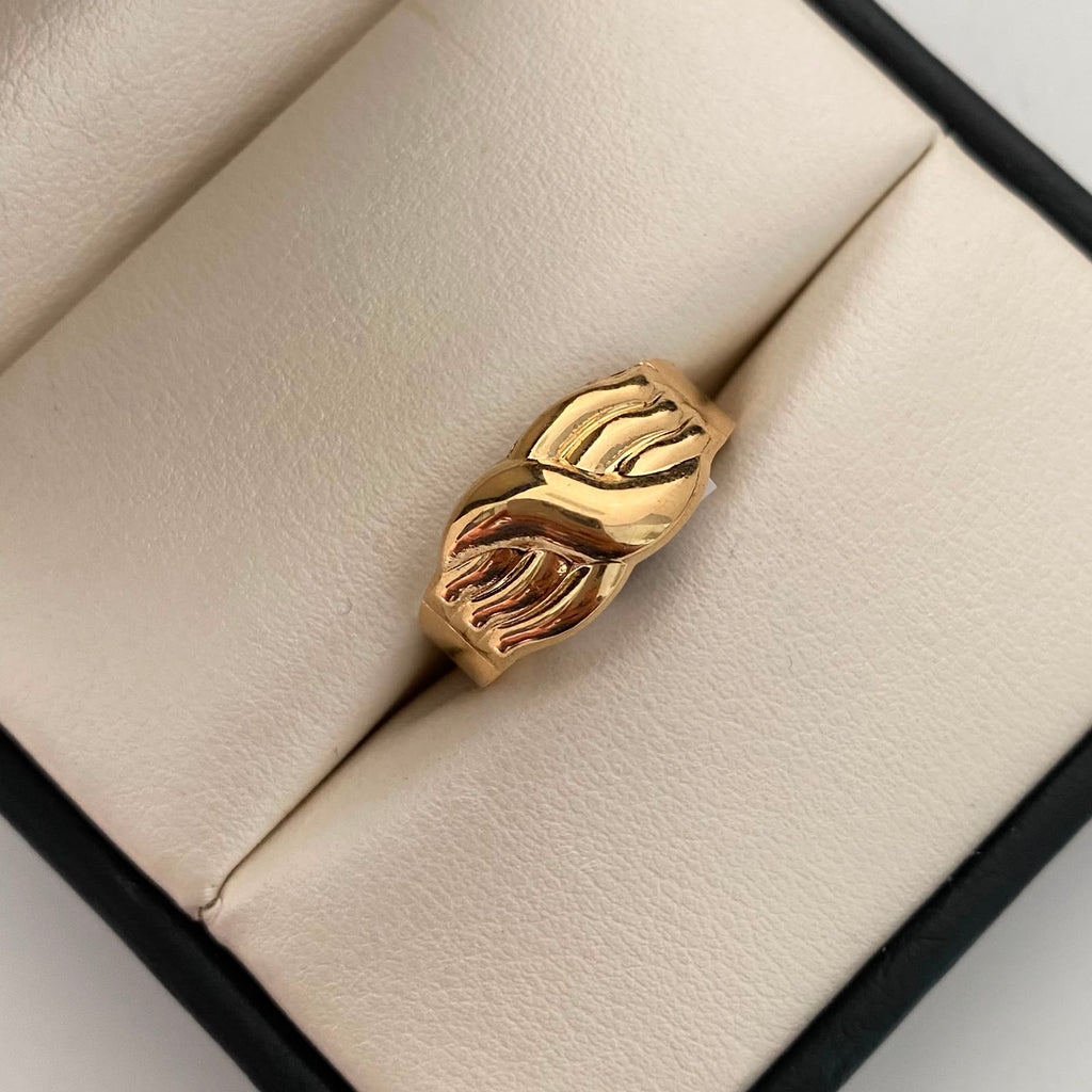 Anillo Ola  Oro amarillo 18k / Talla 7 / 1,9 Gr / 5 mm