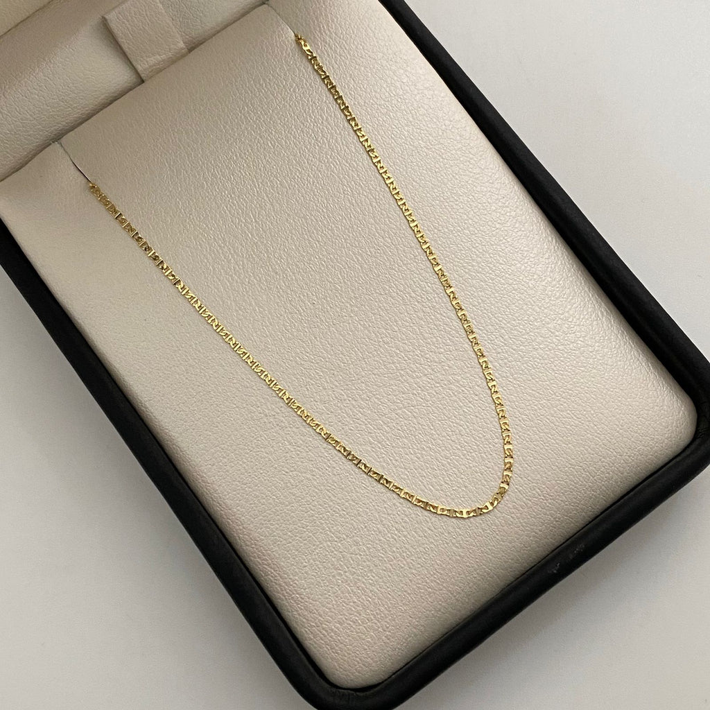 Cadena It Minin Escalera Plana Oro amarillo 18k 1,5 Gr / 1,2 mm / 50 Cm
