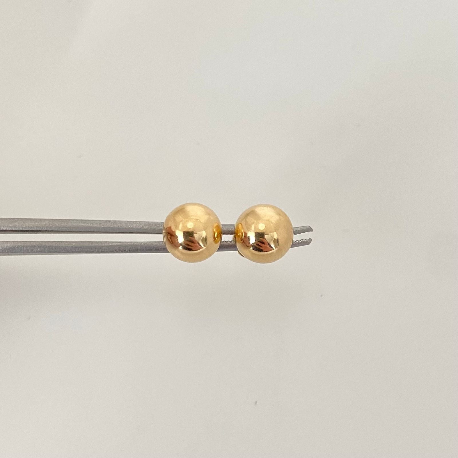 Topos bola lisa Oro amarillo 18k 0,90 Gr / 8,0 mm